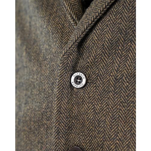 Image of OUTBACK TRADING Men's Jessie Vest | Lightweight Button Down Wool Western Outdoor Vest with Adjustable Back Slide Belt