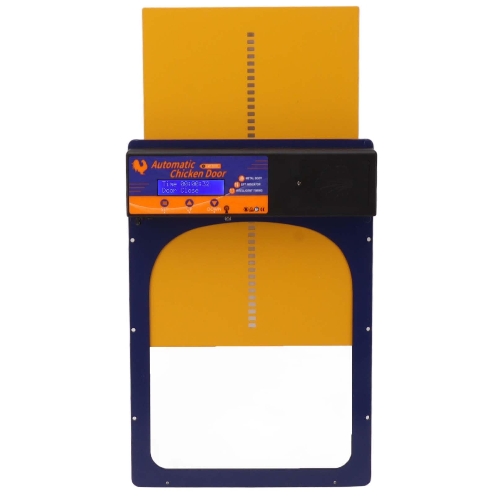 Porta per polli Automatica 3 in 1 Forniture per Habitat per pollame LED Sensazione di Luce con Telecomando Apriporta Automatico per pollaio IP45 per Pollo Anatra Oca (Gioiello Blu)