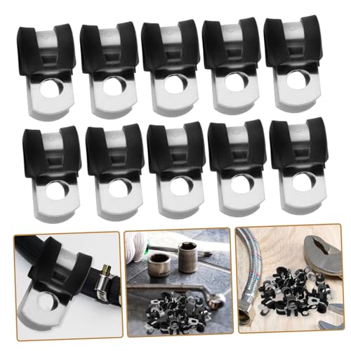 Abrazaderas de cable acolchadas y aisladas UPKOCH con goma protectora 4