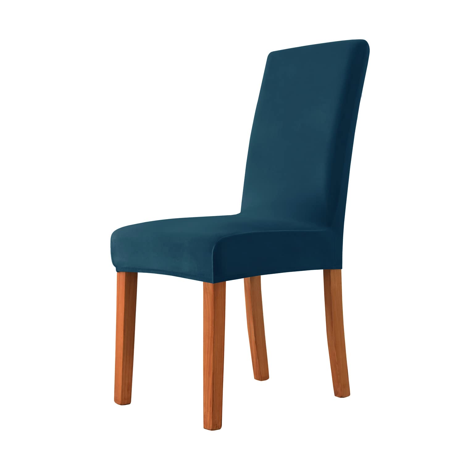 Stretch Dining Chair Covers Velvet, Dining Chair Slipcovers High Back Soft Plush Chair Protector Covers Set for Dining Room Removable Washable (Teal,6 PCS)