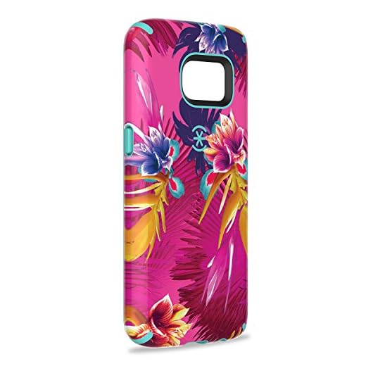 Speck Products Samsung Galaxy S7 Case, CandyShell Inked Case (Wild Tropic Fuchsia/Mykonos Blue), Protective Case