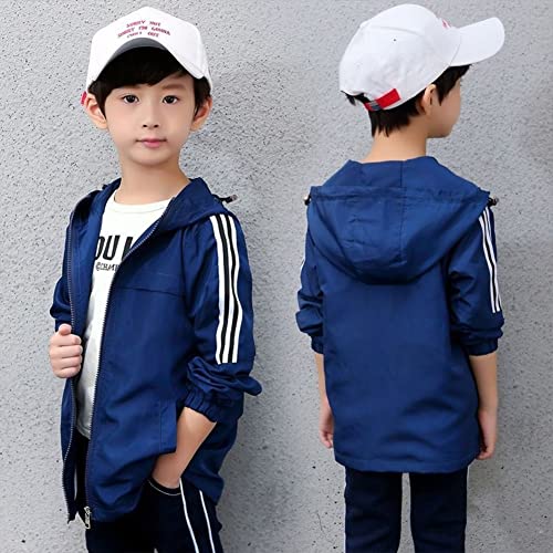 YUEGUANG ジャケット キッズ 男の子 パーカー ウインドブレーカー フード付き スポーティー アウトドア 子供服 アウター 撥水 軽量 通気速乾 登山 ファッション の商品画像 4