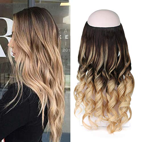 Sassina Halo Hair Extensions Human Hair B2-18# 100 Grams 16 Inch