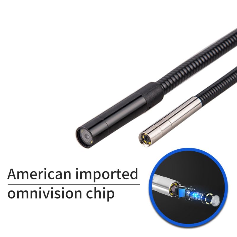 F5 Series Endoscope with CE FCC Real-time Temperature Display with 3.5inch IPS Display Screen Engine Borescope Inspection Camera IP67 with 2600mAh(F508S-SIM-Φ8.5-2M)