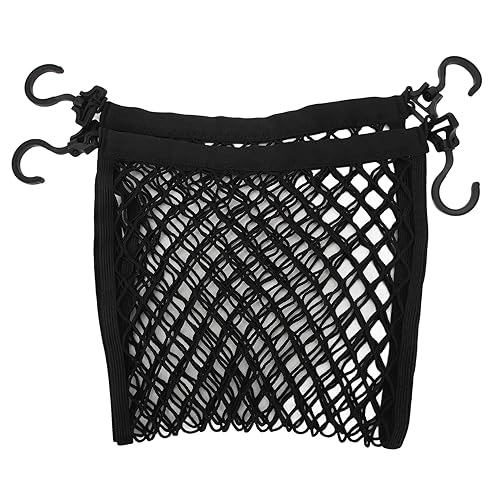 Car Mesh Storage Bag Prevent Deformation Fixed Elastic Net 27.6x13.8 Inch with Universal Hooks for Truck