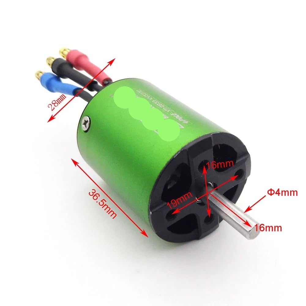 3-4S 2835 KV3300 4-poliger bürstenloser Motor, 4-mm-Welle und wassergekühlte, mantelgekühlte Abdeckung | For RC Boot Jet Marine Yacht(Motor with jacket)