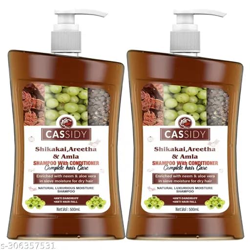 Cassidy Shikakai__Areetha and Amla Hair Shampoo with Conditioner_1000ml pack oF 2-picture-23
