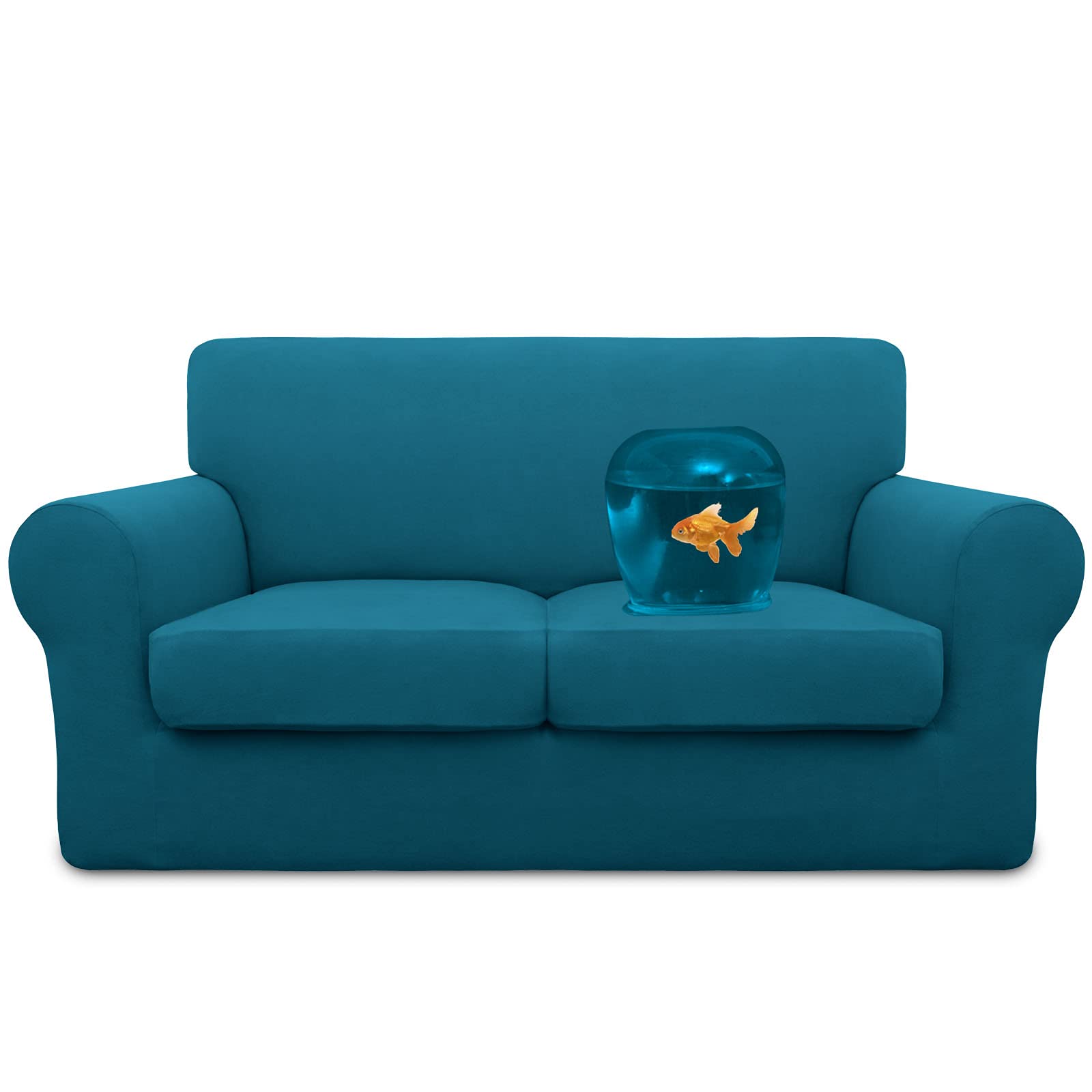 Easy-Going Waterproof 3-Piece Loveseat Cover Couch Covers for Sofa