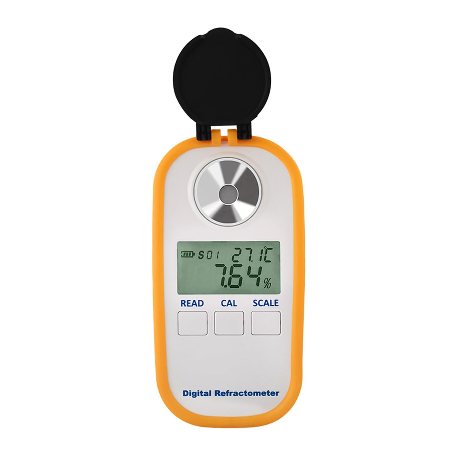 Refraktometer Handgeraet, 0–94% digitales Refraktometer, Honig-Zucker-Messgerät, Brix-Messgerät, Tester, Fruchtsaft-Getränke-Zuckergehalt-Tester, Messgerät
