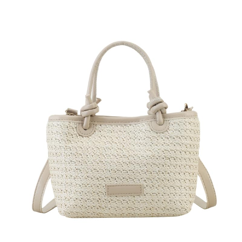 Women Crochet Handbag Large Capacity Hand Woven Sling Bag Wear Resist Beach Crossbody Bag Ladies Travel Shopping Work
