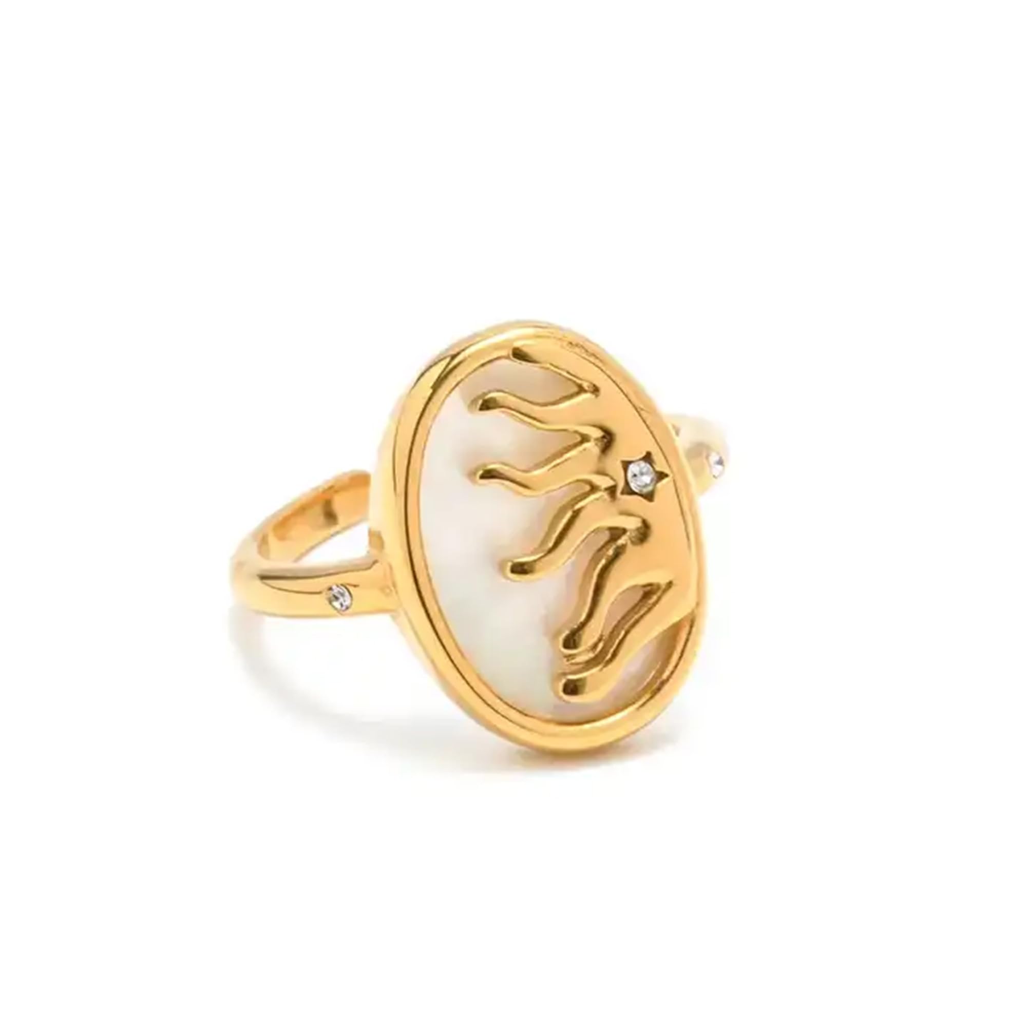 Crystal Crest 18K open circle ring, silver circle ring, silver karma ring, gold karma ring, gift for her, gold statement ring (Sunshine) (B0CRVTPXRS) Amazon Price History, Amazon Price Tracker