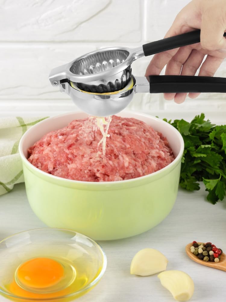 Lemon Manual Squeezer Easy to Use Lime Juicer 304 Stainless Steel Citrus Juicer Press Ergonomic Manual Squeezer Multipurpose Squeezing Tool for Kitchen Orange Lemon Lime