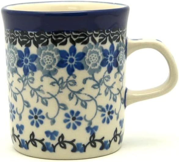Polish Pottery Espresso Cup - 5 oz. - Silver Lace