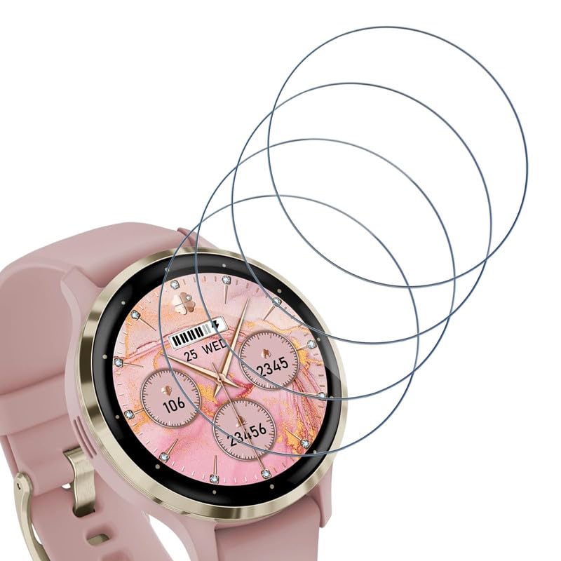 Wondoner [4 Stück Weiches TPU für Schutzfolie Garmin Venu 3s Displayschutz Folie Garmin Venu 3s Schutz Screen Protector [HD Displayschutzfolie][Ultra-klar][Anti-Kratzen]