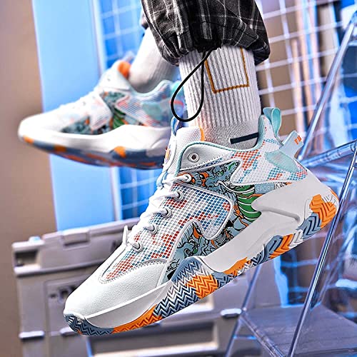 RKSTD Tênis de basquete masculino antiderrapante para treinamento ao ar livre Botas de basquete resp