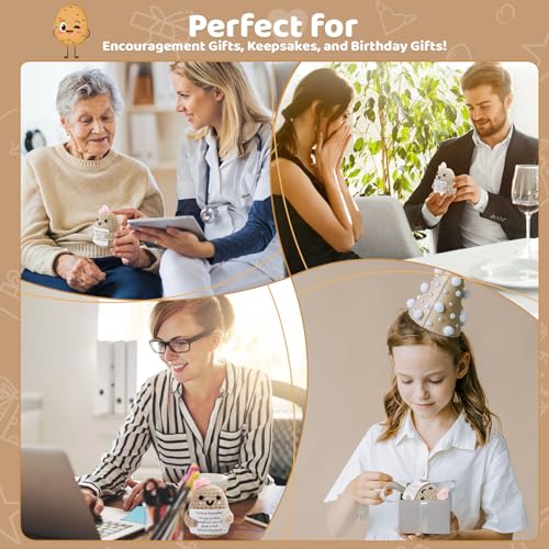 SALOVEN ocket Hug Positive Kartoffel,Kartoffel Glücksbringer mit positiver Energie und kreativem Design,Abschied & Gute Besserung Mutmacher Geschenk