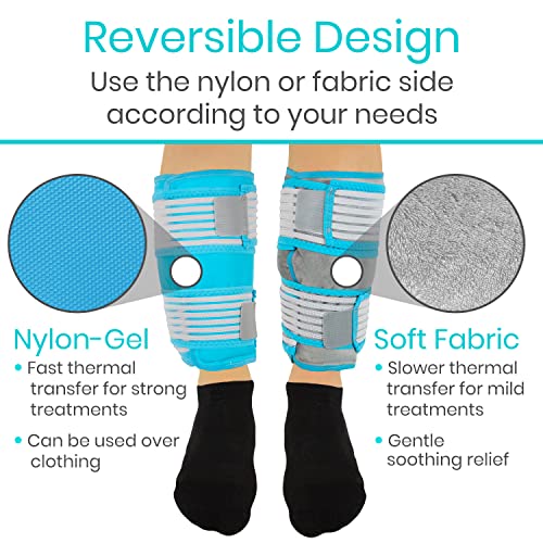 Image of Vive Calf & Shin Ice Pack Wrap (Single) - Extra Strength Hot & Cold Therapy
