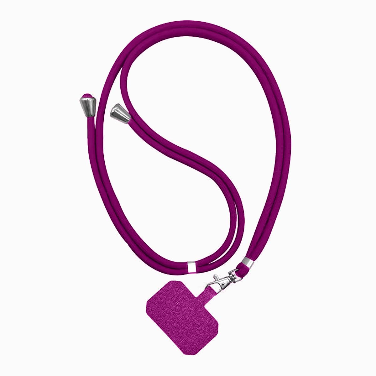 Linkbro Catena universale per cellulare da appendere, da appendere al collo, universale con pad per cellulare, regolabile e rimovibile. (viola arcobaleno