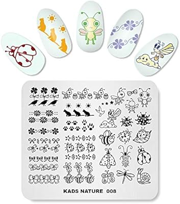 KADS Nail Stamping Plate Nature Nail Art Stamp Template DIY Image Template Manicure Stamping Plate Stencil Tools (NA008)