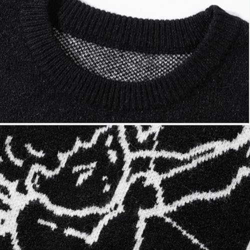 Streetwear Knitted Sweater Men Cupid Pattern Pullovers Spring Autumn Oversized Sweaters3