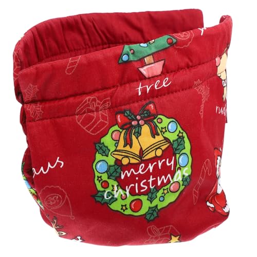 VOSAREA Xmas Style Teapot Covering Reusable and Insulated Tea Cozy for Teapots Cartoon Printed Design for Thermal and Dust Prevention for Holiday Use