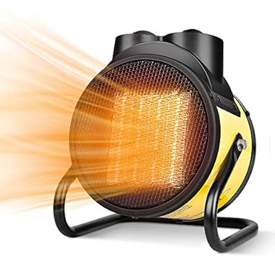 Air Choice Greenhouse Heater with Thermostat, 1500W Outdoor Space Heater with Overheat Protection, 3S Quick Heat, 3 Modes, 90° Tilt Rotation, Ideal for Patio Garage