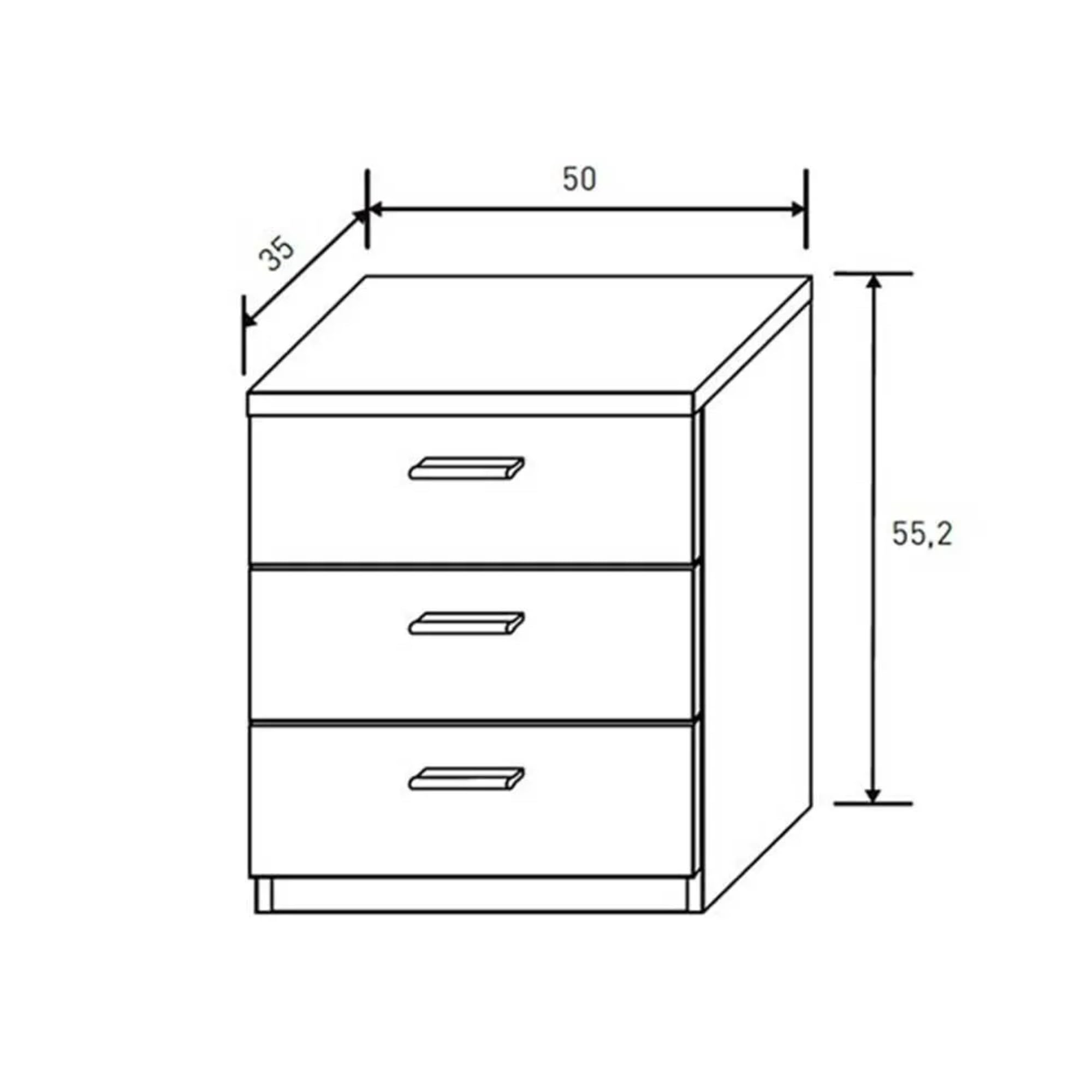 Pack tête de lit et 2 tables de chevet, chambre double, chambre complète, finition en cambria et graphite, dimensions : 220 cm (largeur) x 50 cm (hauteur) x 35 cm