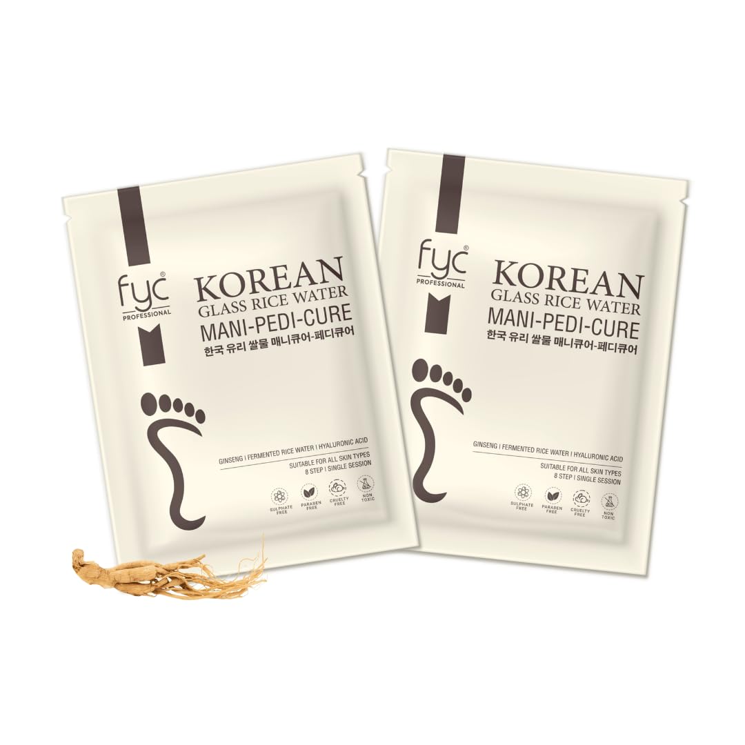 FYC PROFESSIONAL Korean Glass Skin Mani-Pedi Kit | 8-Step Hand & Foot Care Treatment | Rice Water & Ginseng | For All Skin Types | Unisex | Sulphate & Paraben Free-image-13