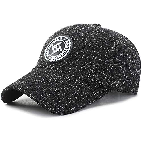 Preisvergleich Produktbild Axlgw Baseballkappe für Damen, Baumwolle, für vier Jahreszeiten, lässig, Snapback-Kappe, Outdoor-Sport, modische Hüte für Herren, schwarz, verstellbar