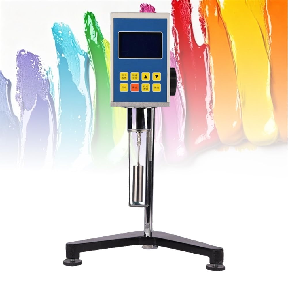 ShaiVrissian Digital Rotational Viscometer,Lab-Grade Viscosity Tester,4 Spindles,4 Speeds(6,12,30,60 Rpm),Leveling Bubble,For Paint,Ink,Cosmetic,Food,Lab Equipment 8S