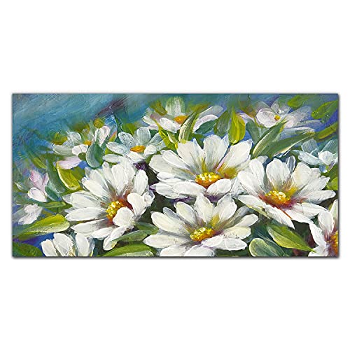 Tableau en verre Marguerites Peintes pour illuminer votre salon moderne