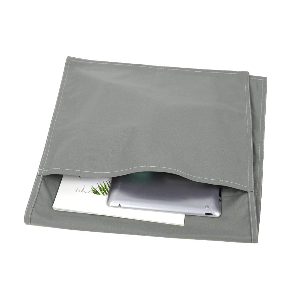 Organizer Per Braccioli Da Divano Con 4 Tasche - Antiscivolo, Resistente, Grigio Chiaro, 36x82 Cm, Porta Oggetti E Snack