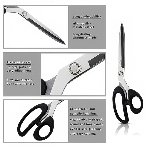 Mr.Do Fabric Scissors 10 Inch Sewing Scissors All Purpose Sharp Heavy Duty Fabric Scissors For Cutting Clothes Leather Classic Stainless Steel Professional Fabric Shears For Tailor Office Home thumb #2
