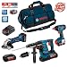 Produktbild Bosch Kit RSB3618XM2 (GBH 36 VF-LI Plus + GWS 18-125 V-LI + GDX 18 V-LI + 2 x 4,0Ah 36V Li-Ion + 2 x 4,0Ah 18V Li-Ion + GAL3680CV Schnellspannbohrfutter + HDBAG)