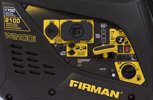Firman W01781 2100/1700 Watt Recoil Start Gas Portable Generator cETL and CARB Certified, Black
