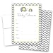 24 Cnt Yellow Elephant Baby Shower Fill-in Invitations