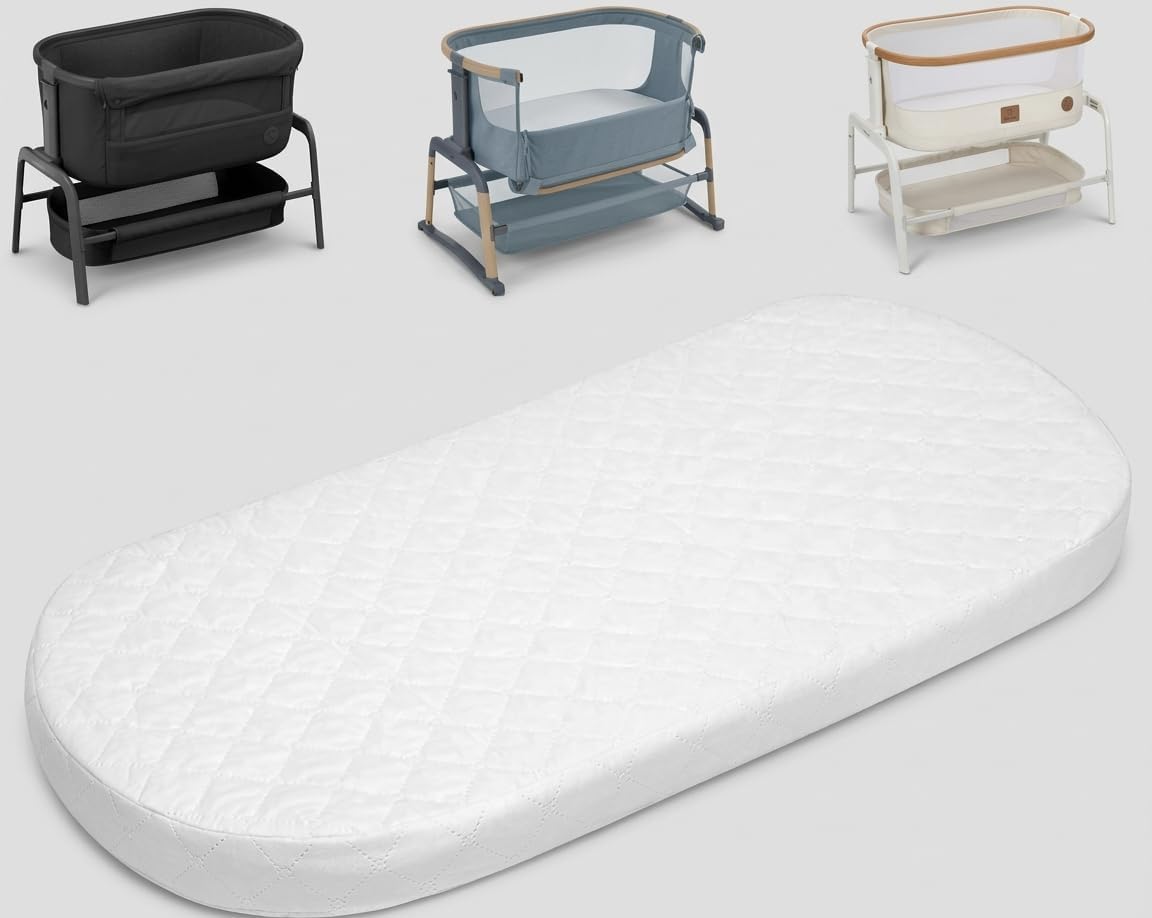 Maxi Cozi Iora Air co sleeper Mattress Crib – Super Soft & Dry Effect | Breathable | Hypoallergenic | Size 80 x 50 x 04 CM | Made in UK