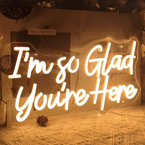 SYLHOME I'm So Glad You're Here Led Neon Light Sign Classroom Wall Decor by SYLHOME - Used condition - Image 6