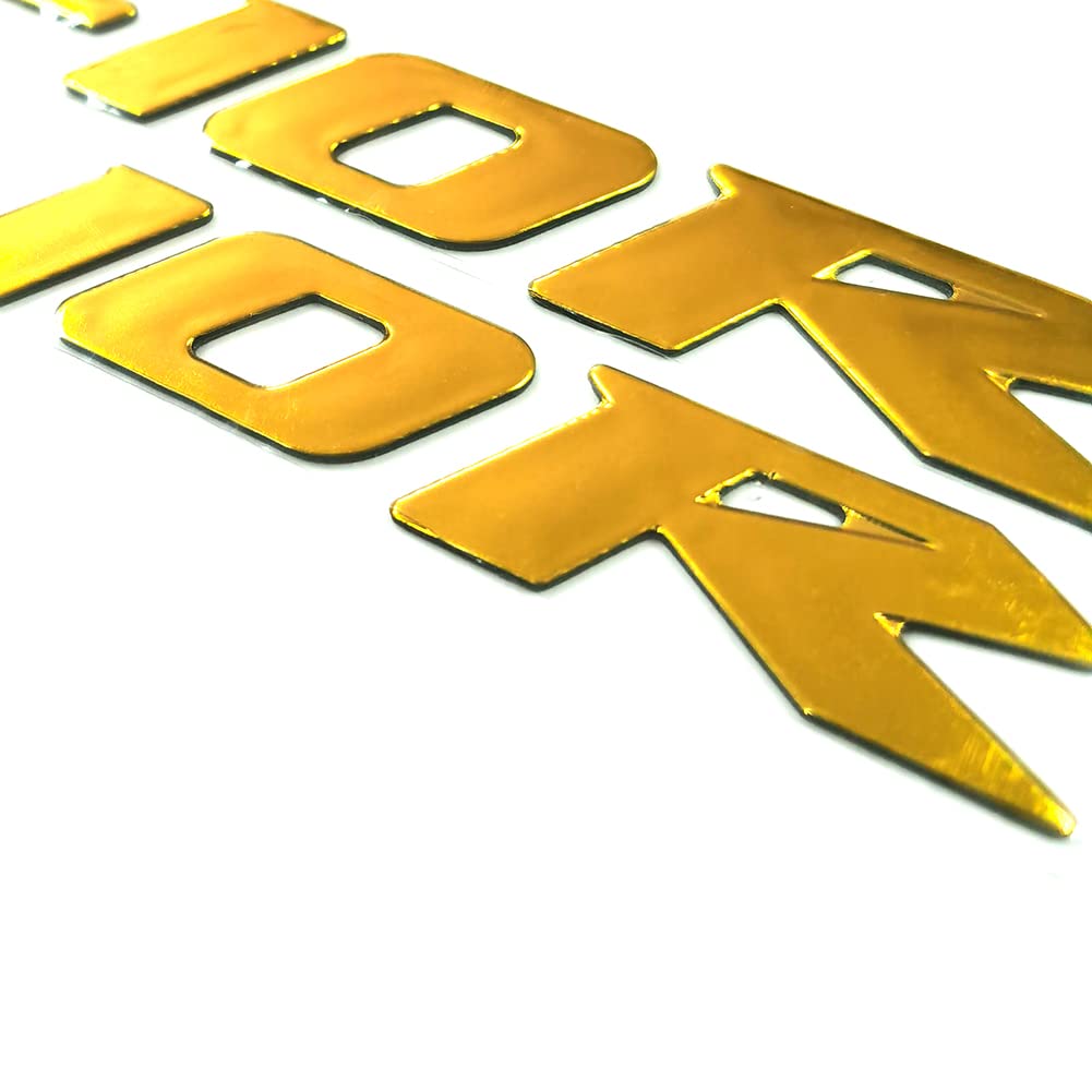 Gold 3D Logo Emblem Sticker Decal Polish Gloss Raise Up