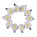 Yueton 10pcs Little Daisy Flower Barrettes Bobby Pin Alligator Clip Hair Clips Bride Head-wear Edge Clip Clamps (White)