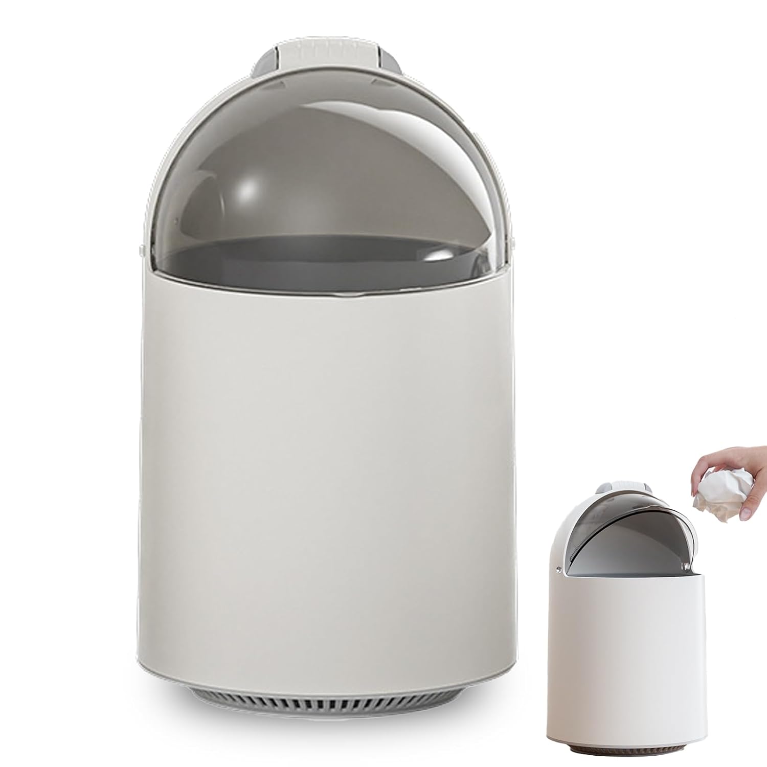 Small Trash Can with Lid - Large Capacity, Suitable for Kitchen, Living Room, Bedroom, Office, Bathroom, Universal Design for Desktop Use