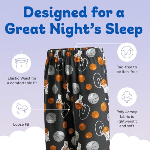 Image of US Angels Boys Pajamas Set | 3-Piece Pant, Shirt, Shorts Sleepwear Pjs for Kids | Loose Fit, Soft, Breathable Blue Plaid