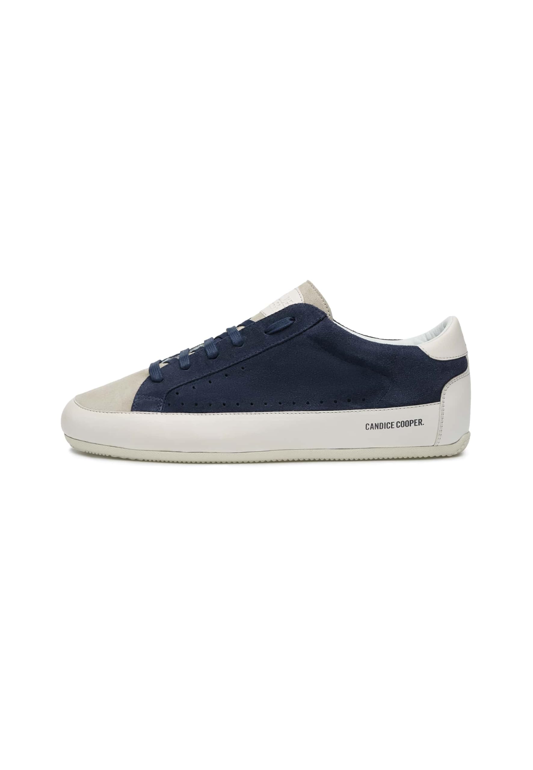 Candice Cooper Danny Leather Sneakers, Sandy Grey Indigo, 6 UK