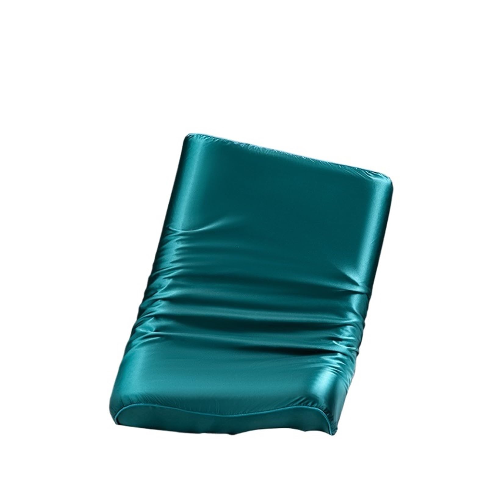 LYXYGMV Satin Silk Pillowcase Pillow Solid Cushion Cover Decorative PillowCase for Bedrooms(Dark Green,1PCx30x50cm)
