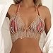 Navoky Layered Rhinestone Chest Chain Beach Bikini Body Chains Bra Fashion Tassel Crystal Chest Accessories Jewelry for Women and Girls