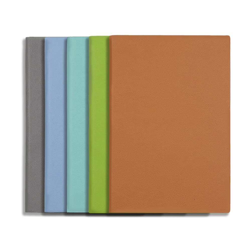 Cahier Journal Classic Horizontal Line Soft Cuir Notebook 5 Packs Diary Simple Convient aux étudiants à Faire des Plans Bureau de l'école (Color : A, Taille : B5)