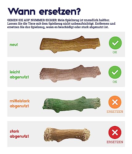 Petstages Hundekaustock - Mesquite Dogwood Hundeknochen - natürlicher Holzgeschmack - Langlebige Kaustange, Kauholz und Kaffeeholz Alternative, Mittel