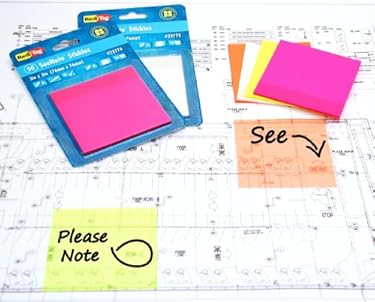 AMAZON - Redi-Tag SeeNote Stickies Transparent Sticky Notes, 50-Pack, 3 x 3 Inches, Clear (23775)