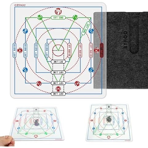 Byhoo DND Spell AOE Damage Marker D&D Area Effect Template - 1" Grid or Hex Tabletop Game Mat RPG Game Accessories for Dungeons and Dragons Series Pathfinder and Other TTRPGs Cover