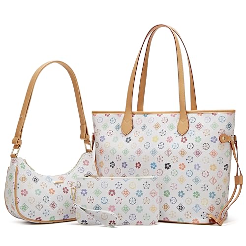 Tote Bags for Women Leather Tote Purse Crossbody Bags with Pockets Top Handle Shoulder Handbags Satchel Bags for Travel Work